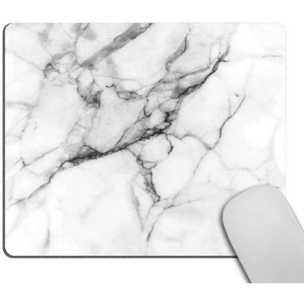 Wasach Marble Mousepad Marble Print Mouse Mat Mouse Pad Office Mousemat Mousepads With Design Desk Accessory Office Gift White 4876573694177