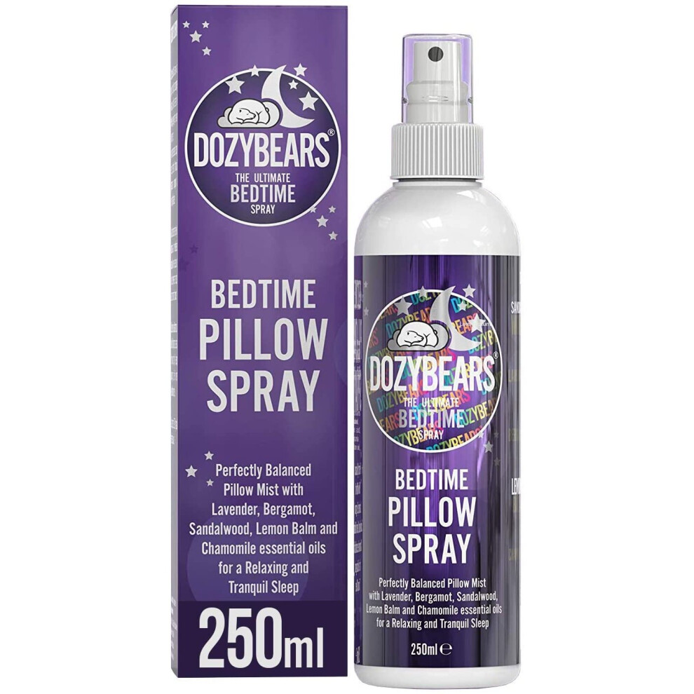 DOZYBEARS The Ultimate Bedtime Pillow Spray 250ml | Calming and Relaxing Pillow Mist with Soothing scents of Lavender, Lemon Balm, Chamomile, Sandalwo-image-OPC-P8GH8X6-NEW