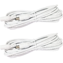 LitaElek 2x 2.5m/8.2ft DC 12V Extension Cable with 2.1mm x 5.5mm DC Plug Adapter DC 0-36V Male to Female Power Cord for Car Monitor, CCTV Wireless IP