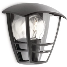 CREEK-Wandleuchte für den Außenbereich Metall H19,5cm Schwarz Philips