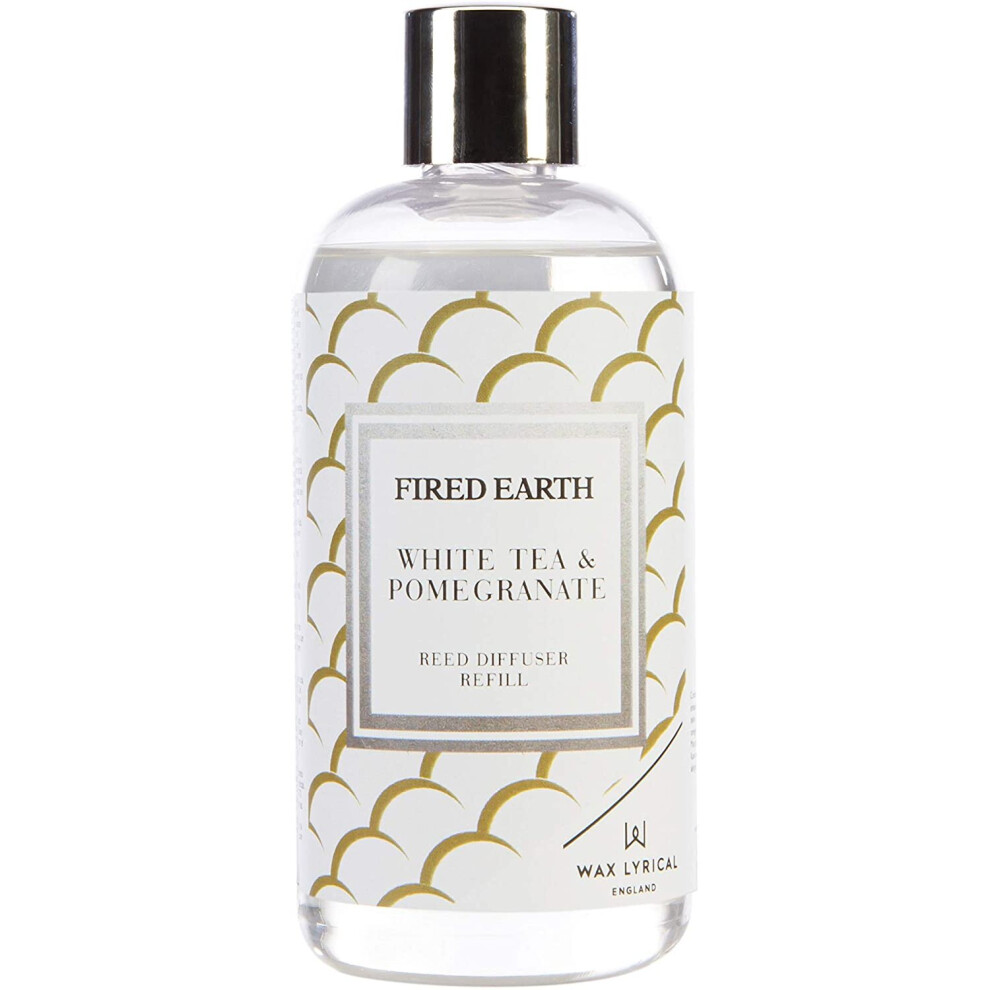 Wax Lyrical Fired Earth Tea & Pomegranate Reed Diffuser Refill, 200Ml, Multi White