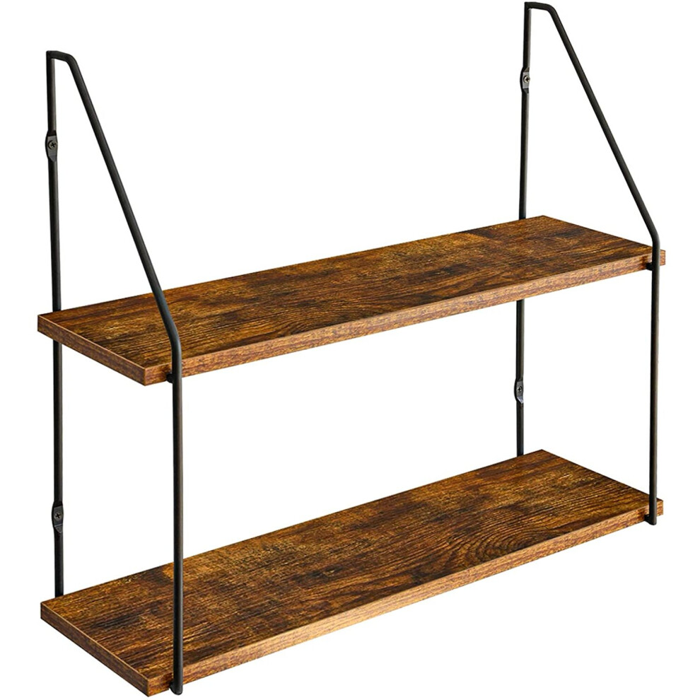 Ibuyke Floating Shelves, Wall Shelf Outdoor, 60X20x53cm, Shelving Unit For Wall, Plant Stand, Kitchen Spice Rack, Storage Organiser Shelf For Bedroom, 750153338443