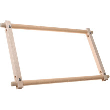 Marco de bordado rotativo - ELBE2412 - Madera, clip rotativo - Antideslizante - 24 x 30,5 cm