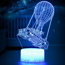 Battle Bus Game 3D LED Lampe RGB Mood Lamp 7 Farben Licht Heißluftballon Nachtlicht für Geburtstag Urlaub Dekoration Geschenk (Crack Battle Bus)