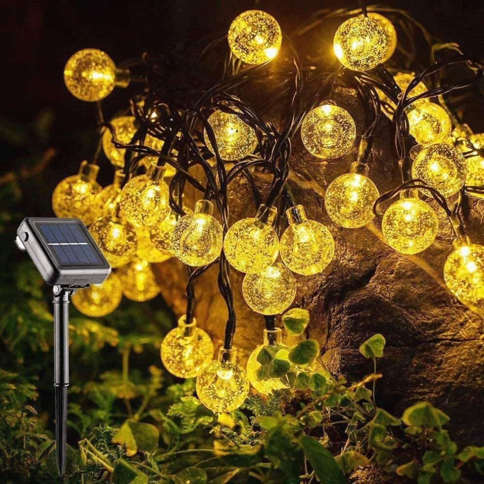 SUNACE Solar Globe String Lights - 10.85M/35.6FT 60 LED 8 Modes String Lights Outdoor Waterproof Crystal Balls Solar Powered Fairy Lighting for Patio