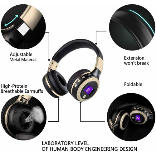 Wireless Headphone Bluetooth Headset with Mic for PC/Cell Phones/Tablet 1