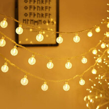 Zorela 15m 100 LED Globe Fairy Lights - Remote, USB or Battery Powered, 8 Modes, Indoor/Outdoor IP44 Warm White