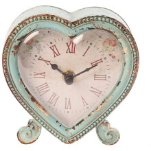 Sass & Belle Boudoir Heart Clock Duck Egg