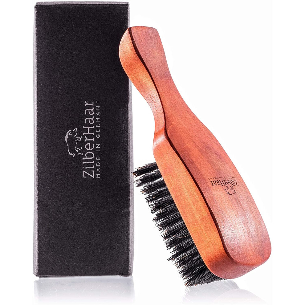 Zilberhaar Major Beard Brush - Soft Boar Bristle Hair And Beard Brush - Natural Boars Hair Beard Brush Of Pear Wood - For All Hair & Beard Types - A M