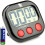 H&S Kitchen Timer Digital Cooking Timer Magnetic Countdown Clock Large LCD Screen Loud Alarm - Black 1