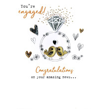 You're Engaged Engagement Irresistible Greeting Card Embellished Cards