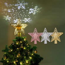 (Gold) Christmas Tree Topper Glitter Star Xmas Decoration Ornament