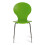 (Green) Kimberley Dining Set - White and Chrome Small 80cm Round Table With 4 Stacking Chairs 7