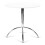 (Green) Kimberley Dining Set - White and Chrome Small 80cm Round Table With 4 Stacking Chairs 2