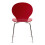 (Red) Kimberley Dining Set - Natural and Chrome Small 80cm Round Table With 4 Stacking Chairs 6