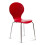 (Red) Kimberley Dining Set - Natural and Chrome Small 80cm Round Table With 4 Stacking Chairs 3
