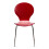 (Red) Kimberley Dining Set - Natural and Chrome Small 80cm Round Table With 4 Stacking Chairs 7