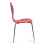 (Red) Kimberley Dining Set - Natural and Chrome Small 80cm Round Table With 4 Stacking Chairs 8