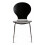 (Black) Kimberley Dining Set - Natural and Chrome Small 80cm Round Table With 4 Stacking Chairs 7