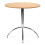 (Slate Grey) Kimberley Dining Set - Natural and Chrome Small 80cm Round Table With 4 Stacking Chairs 2