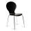 (Black) Kimberley Dining Set - Natural and Chrome Small 80cm Round Table With 4 Stacking Chairs 3
