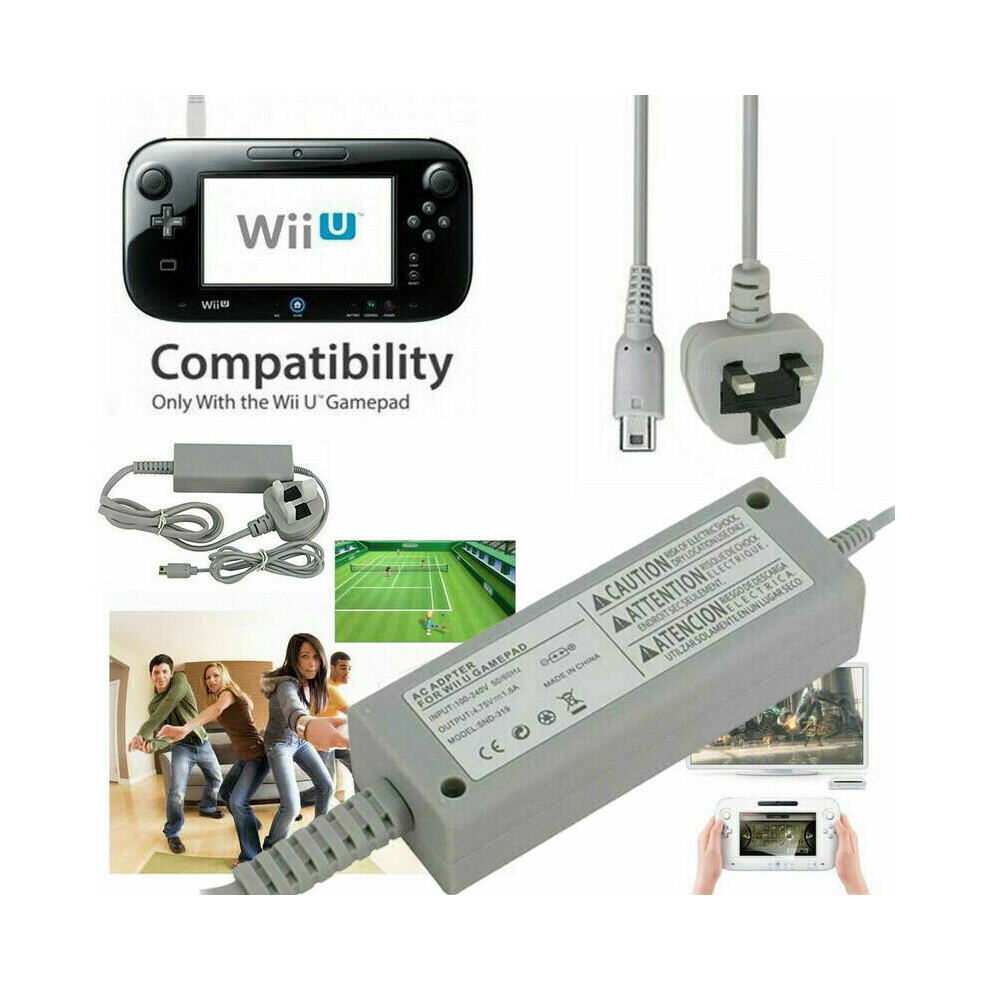 For Wii U Console Gamepad Power Supply Charging Adapter 749102370900