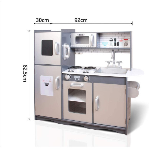 MCC MCC Large Kids Grey/Silver Wooden Kitchen Playset 2