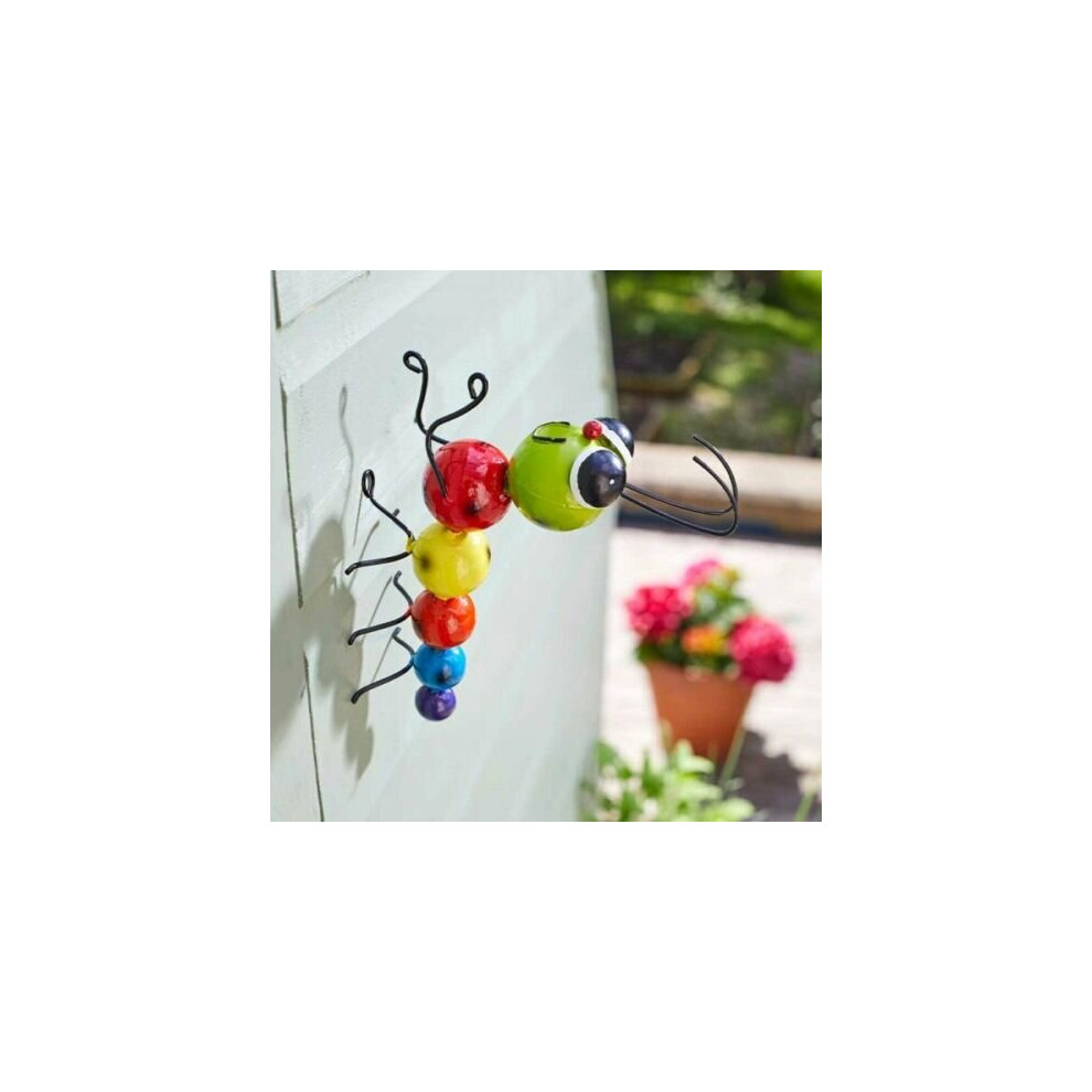 Large Caterpillar Wall Mounted Ornament Garden Decoration Steel Bright