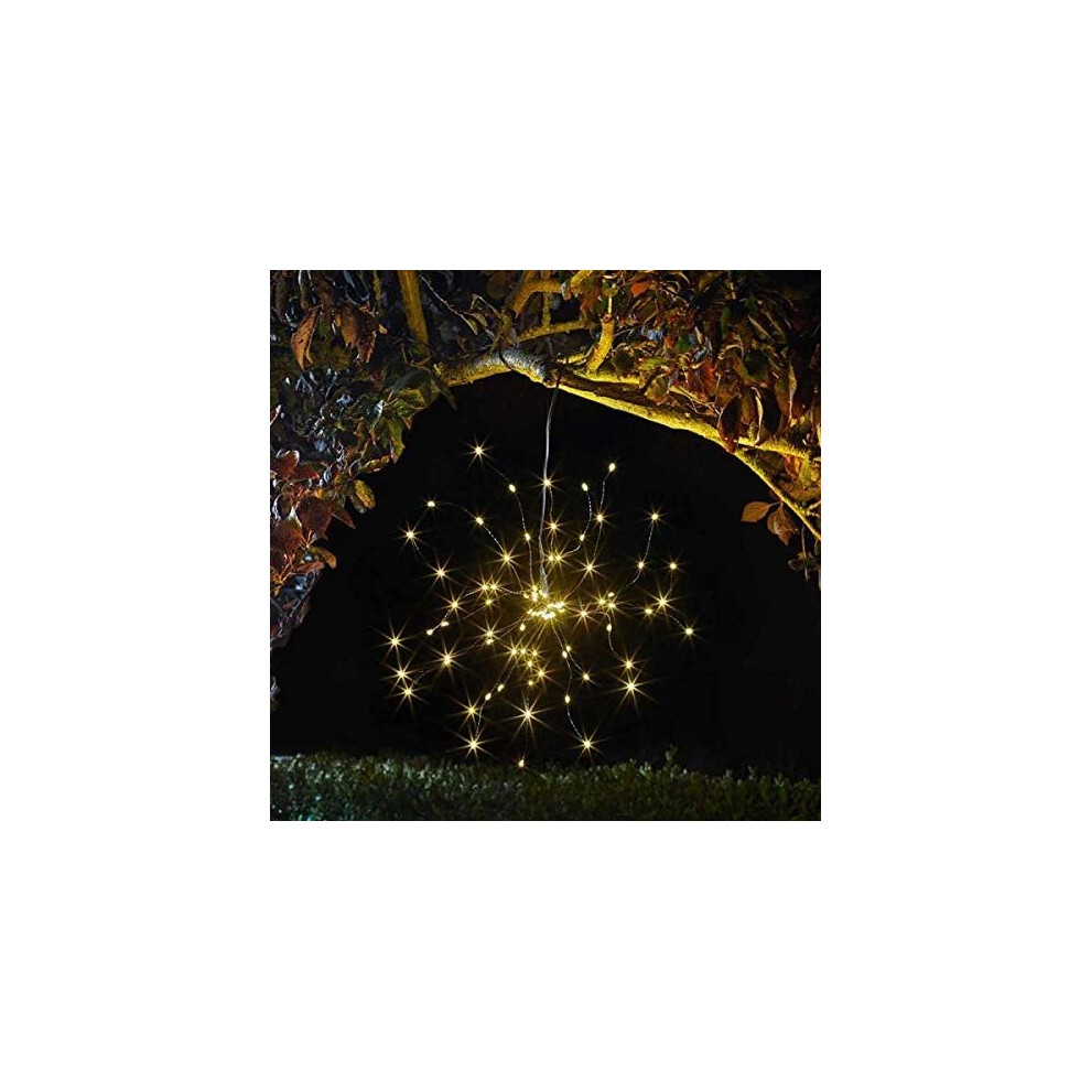Solar Power Starburst Pendant Light LED Hanging Outdoor 84 LED Garden
