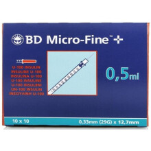 (Pack of 3) 3-4-5x BD Micro-Fine 0.5ml Syringe 0.33mm (29G) x 12.7mm Box of 100