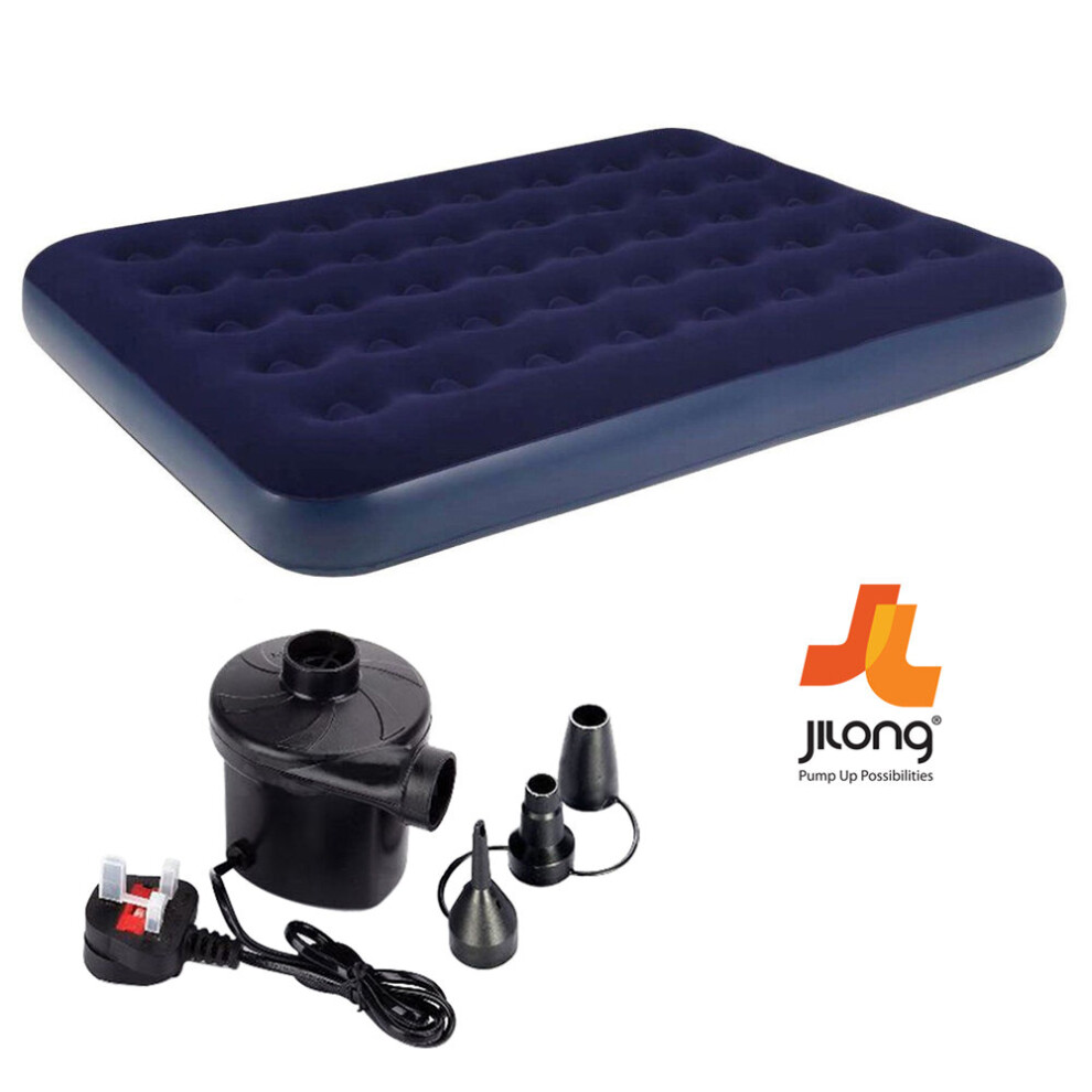 Double Flock Airbed with Air Pump