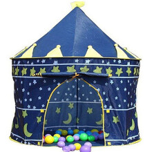 Kids Pop Up Wizard Princess Castle Playing Tent Indoor Outdoor Playhouse Fun Toy (Blue)