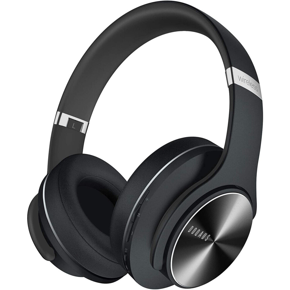 Doqaus Bluetooth Headphones Over Ear, 52 Hours Playtime Wireless Headphones With 3 Eq Modes, Hifi Stereo Headphones Microphone,Soft Protein Earpads Black 49760330