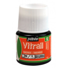 (45 ML ORANGE) Pebeo Vitrail Stained Glass Effect paint 45ml