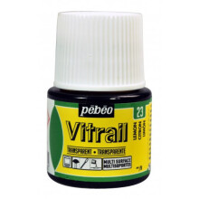 (45 ML LEMON) Pebeo Vitrail Stained Glass Effect paint 45ml