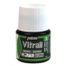 Kirkas Vitraalimaalit - Pébéo - Tumma vihreä - 45ml - Kiiltävä - Aikuisille
