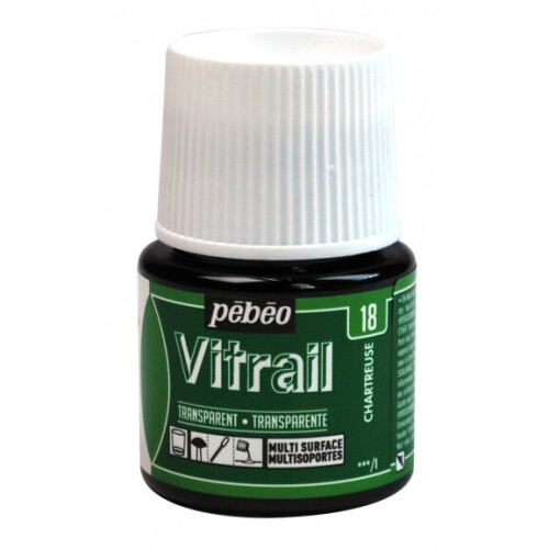 Glasmalerei - Pébéo - Chartreuse - 45ml - Transparent - Glänzend