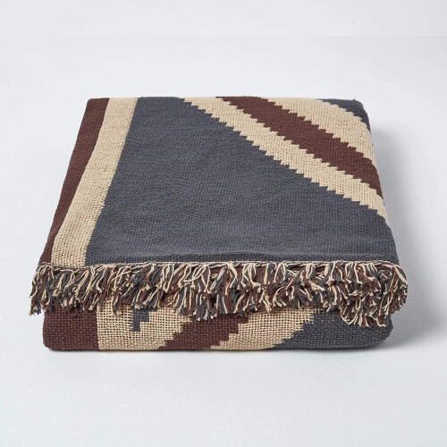Homescapes Cotton Union Jack Flag Throw, 125 x 150 cm 1
