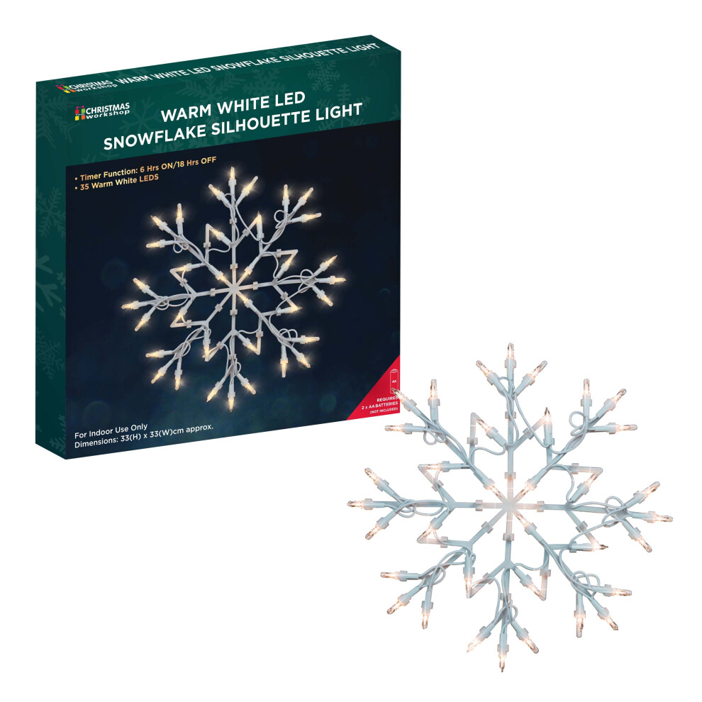 The Christmas Workshop 77700 Warm White Snowflake Christmas Light