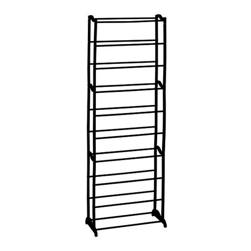 GEEZY GEEZY Shoe Rack 10 Tier Stackable Storage Rack Black Organiser Shelf Unit Space Saving 1