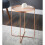 Spot On Dealz Round Side End Table Blush Removable Tray With Copper legs bedside console table 1