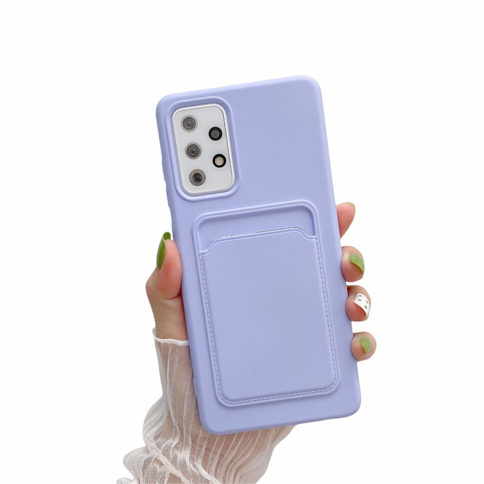 Card Holder Case Compatible With Samsung Galaxy A72 5G Sm-A726b In Lavender Purple 7427277364452