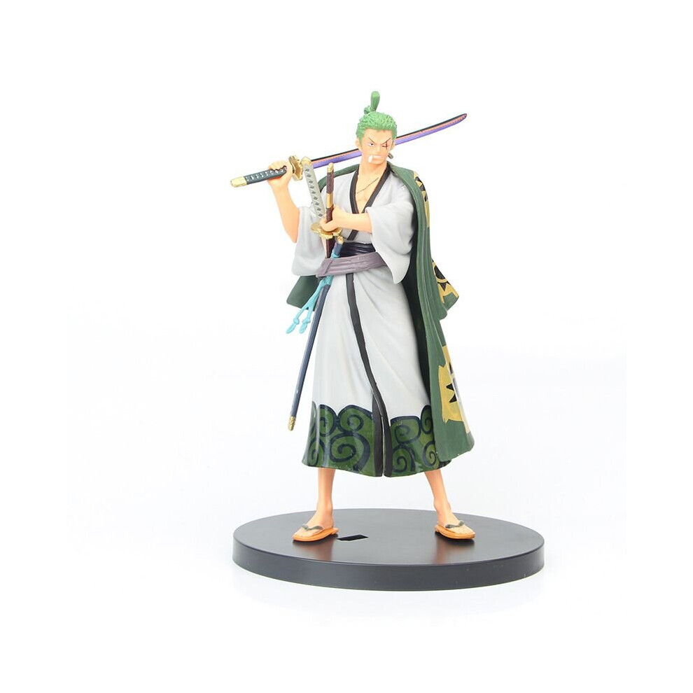 (Roronoa Zoro) One Piece Figure Luffy Sanji Roronoa Zoro Usopp Nami Anime Model Gift Children