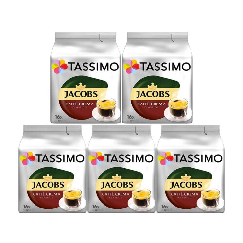 Tassimo Tassimo T Discs Jacobs Caffe Crema Classico (Case of 5, 80 Drinks)