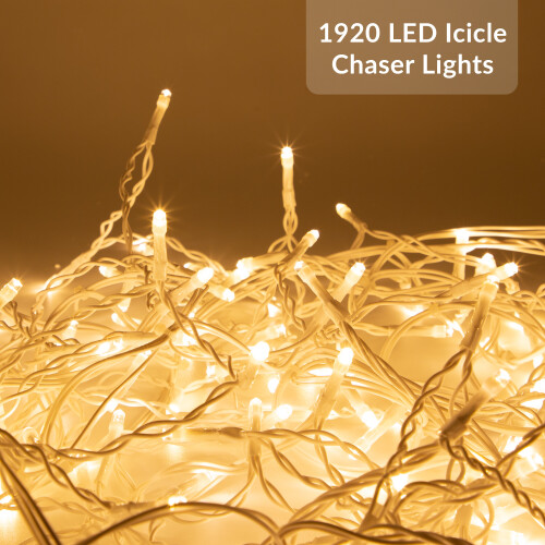 The Christmas Workshop 70609 480 Warm White LED Icicle Chaser Lights 2