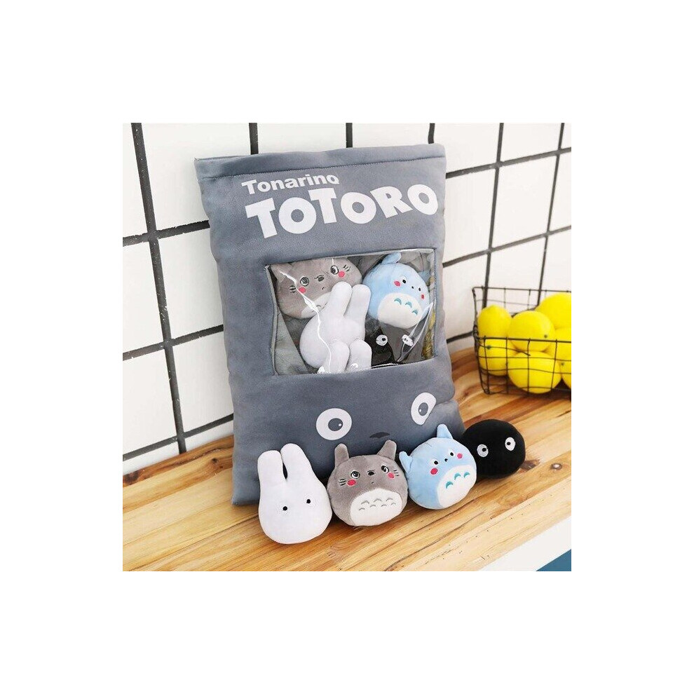 8pcs/lots 4 Designs Creative Plush Toys Totoro Snack Pillow Dolls Stuffed kawaii My Neighbor Totoro Toys for Children Kids Gifts