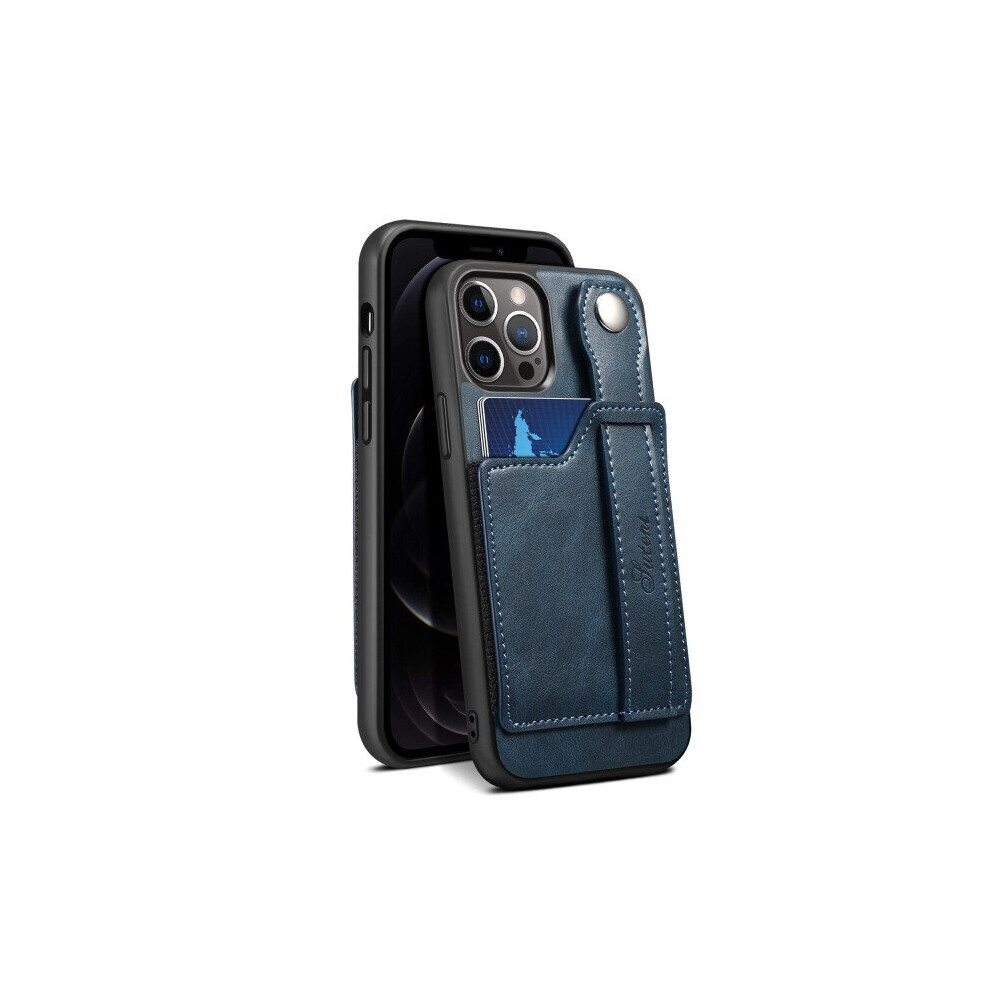 (Navy Blue, For iPhone 13 PRO) PUNQZY Drop Resistant Phone Case For iPhone 13 12 11 PRO X XR XS Max 7 Card Holster Finger Ring Back Cover Type Protect-image-OPC-P8GJBDT-NEW