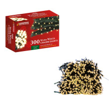 The Christmas Workshop 71950: 300 Warm White LED Chaser Lights, 8 Effects, Indoor/Outdoor, 20.9m
