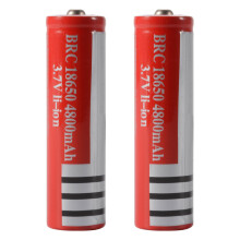 2x 18650 Li-ion Rechargeable Battery 3.7V 4800mAh for Flashlight Torch LED BC860