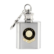 Notts County football club 1oz keyring hip flask
